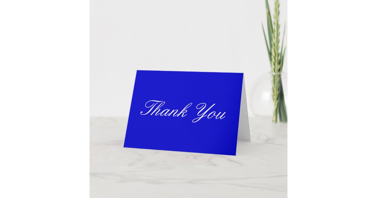 Thank You Blue White Greeting Card | Zazzle