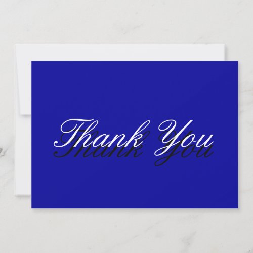 Thank You Blue White Greeting Card