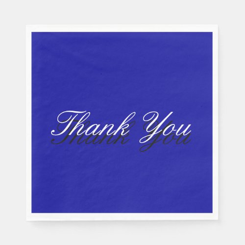 Thank You Blue White Greeting Card Napkins