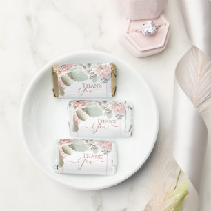 Thank you blush floral dusty rose boho hershey's miniatures