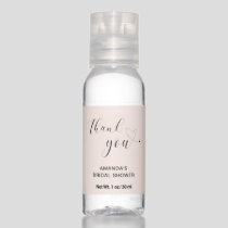 Thank You Blush Pink Bridal Shower Favor Hand Sanitizer