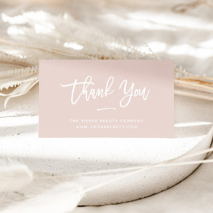 Thank You   Blush Small Business Card