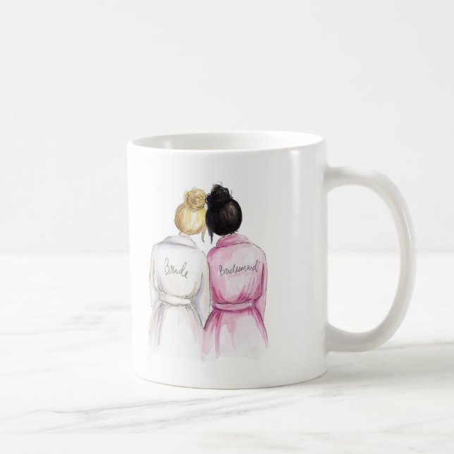 Thank You BM Blonde Bun Bride Bk Bun Coffee Mug (Right)