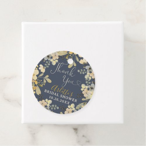 Thank you boho floral autumn chic bridal shower favor tags