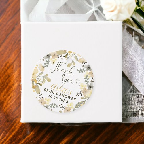 Thank you boho floral autumn chic bridal shower favor tags