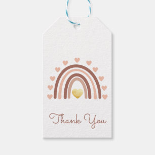 Thank you Boho Rainbow Blush Gift Tags