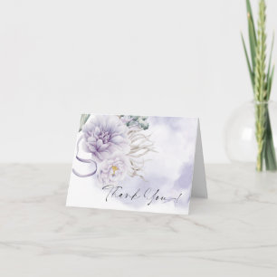 Thank You BOHO Watercolor Lilac Peony Card