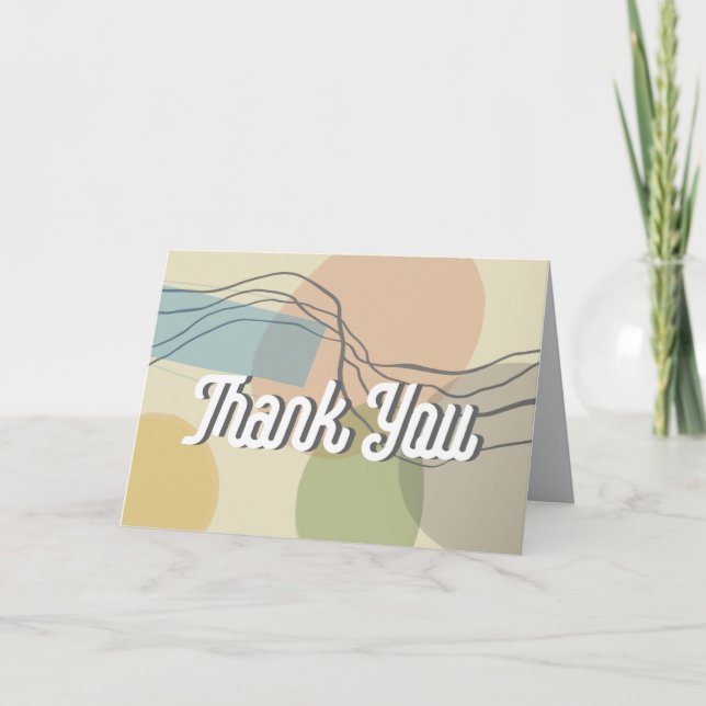 Thank You Bold Text Abstract Art  (Front)