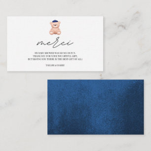 Thank you Bonjour Bebe French baby shower Enclosure Card