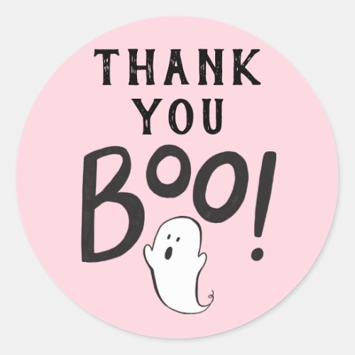 Thank You Boo Baby Shower Favor Classic Round Sticker