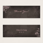 Thank You Bookmark Pink Brown (Front & Back)