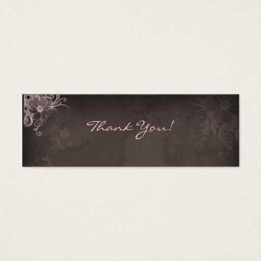 Thank You Bookmark Pink Brown (Front)