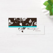 Thank You Bookmark Turquoise Blue Brown trendy (Desk)