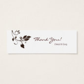Thank You Bookmark Turquoise Blue Brown trendy (Back)