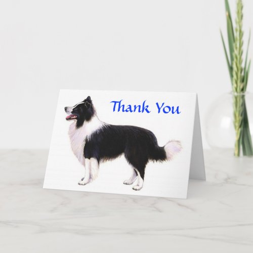 Thank You Border Collie Greeting Card _ Verse