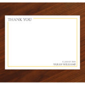 Thank You Border Flat Card - Set Of 24 (Front)