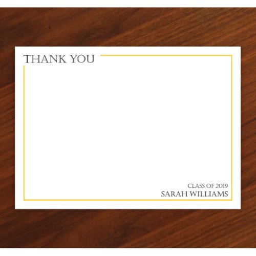 Thank You Border Flat Card _ Set Of 24