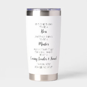 Thank You Boss Caring Leader & Friend Insulated Tumbler