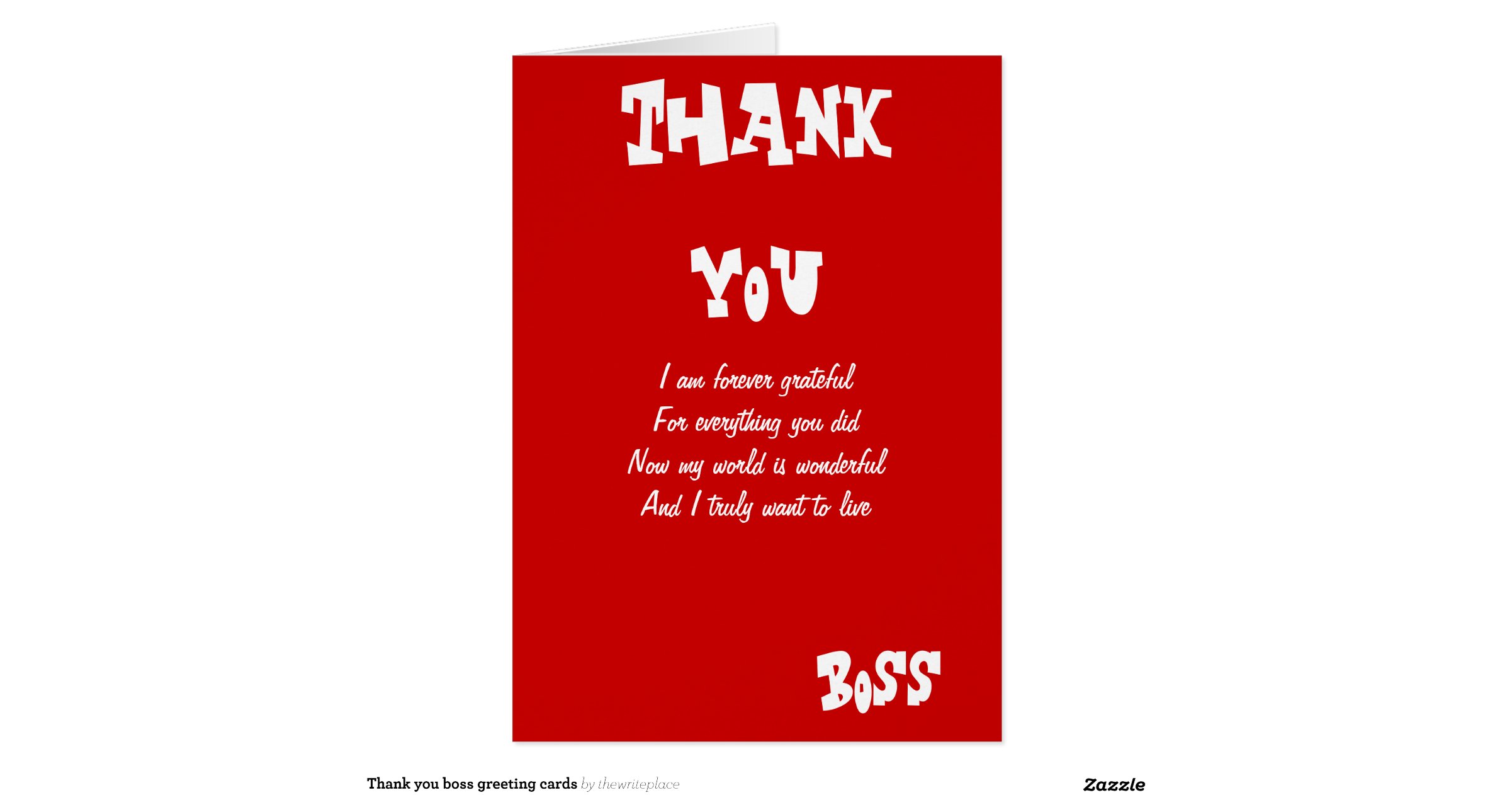 Luxury 66 Thank You Card Boss