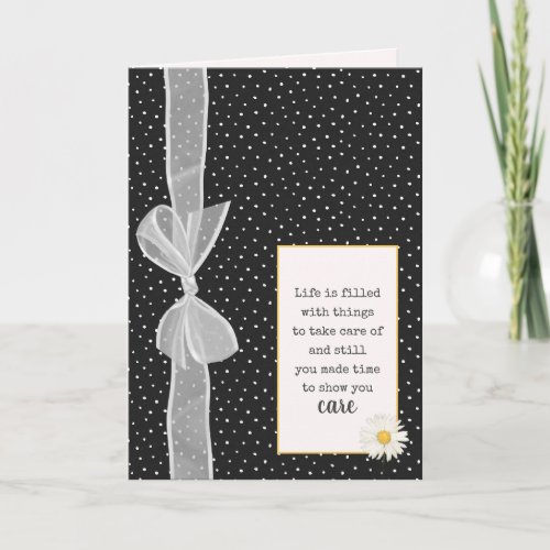 Thank You Bow on Polka Dots Card