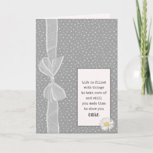 Thank You Bow on Polka Dots Card
