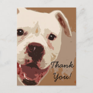 Thank you Boxer Dog Art postcard