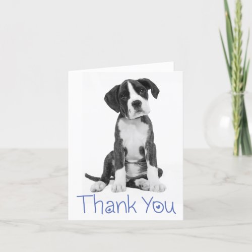 Thank You Boxer Puppy Dog Notecard