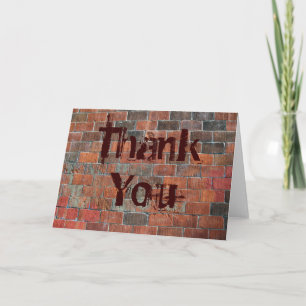 Thank You brick wall Card