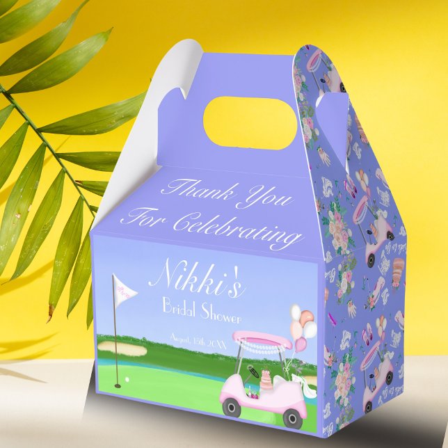 Thank You Bridal Golf Bridal Shower Brunch  Favor Boxes (Creator Uploaded)