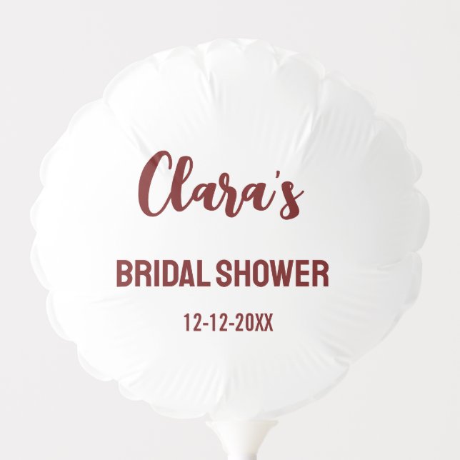 thank you bridal shower add name text party sign balloon (Front)