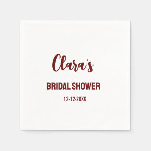 thank you bridal shower add name text party sign napkins