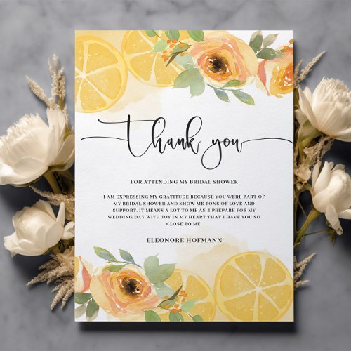 Thank you Bridal Shower Card