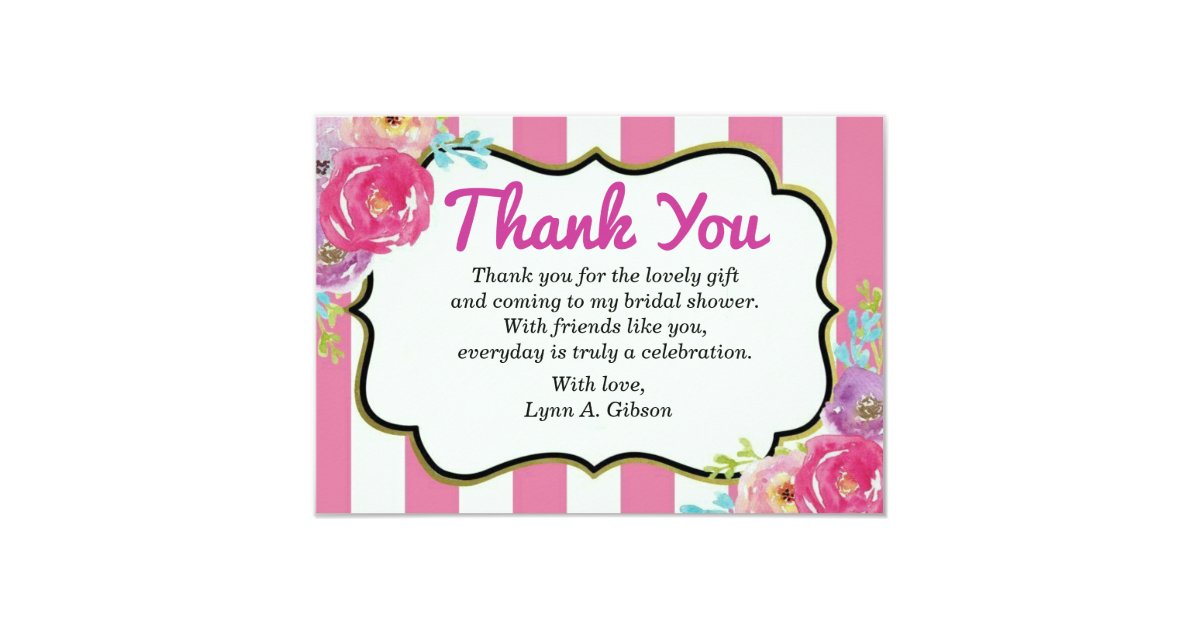 Thank You bridal Shower card | Zazzle.com