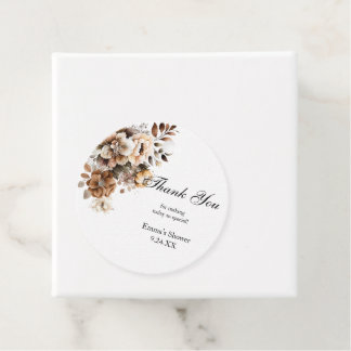 Thank You Bridal Shower Favor Classic Round Sticke Tags