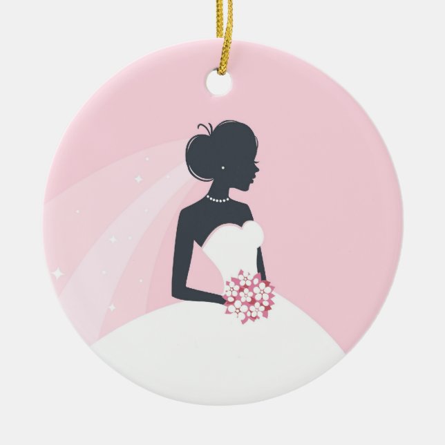 Thank You Bridal Shower Favor Ornament (Front)
