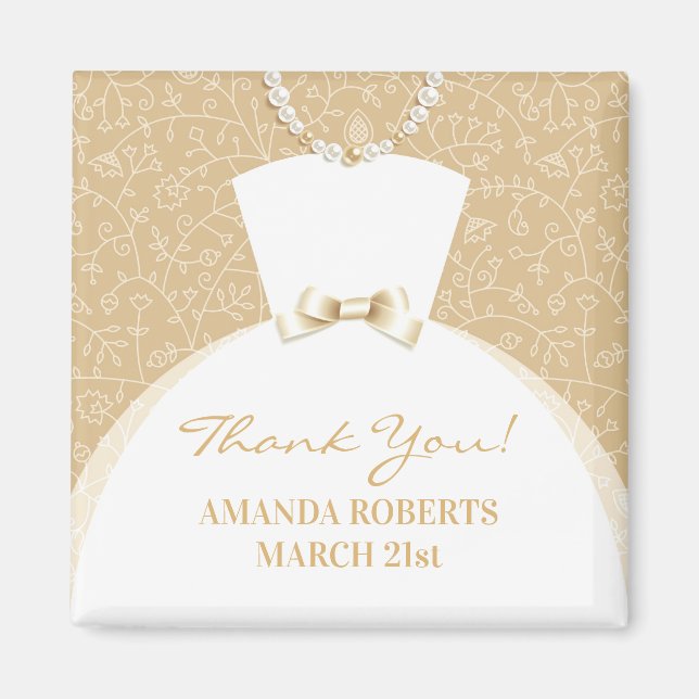 Thank You Bridal Shower Favors Magnet (Front)