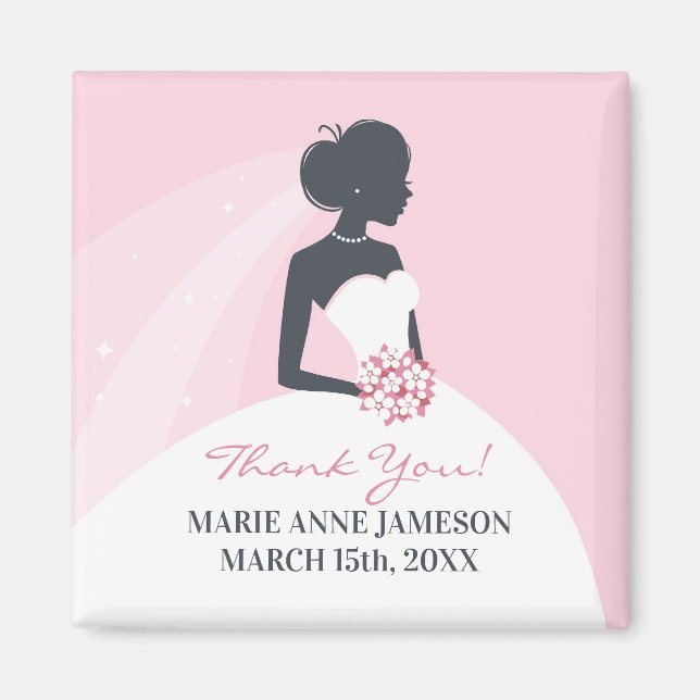 Thank You Bridal Shower Favors Magnet (Front)