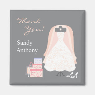 Thank You Bridal Shower Favors Magnets