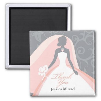 Thank You Bridal Shower Favors Magnets by all_items at Zazzle