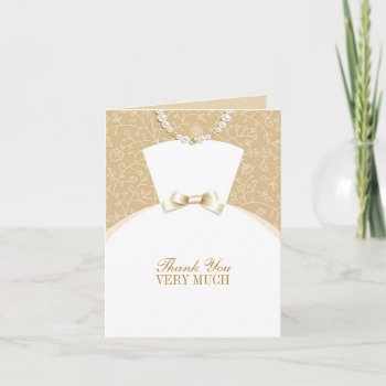 Thank You Bridal Shower Folded Card by all_items at Zazzle