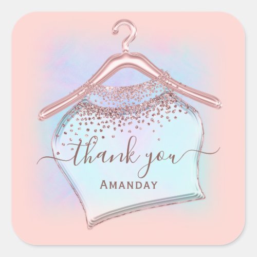 Thank You Bridal Shower Sweet 16th Boutique Square Sticker