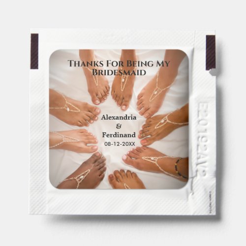 Thank You Brides Wedding Photo Personalize Hand Sanitizer Packet