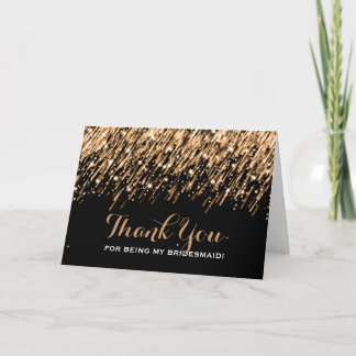 Thank You Bridesmaid Falling Stars Gold