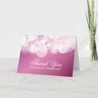 Thank You Bridesmaid Glow & Sparkle Pink