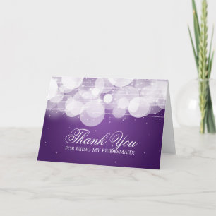 Thank You Bridesmaid Glow & Sparkle Purple