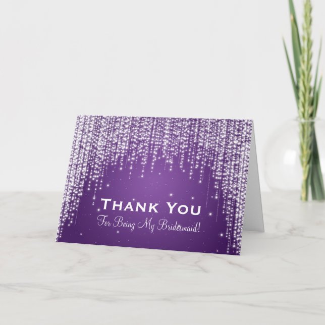 Thank You Bridesmaid Night Dazzle Purple (Front)