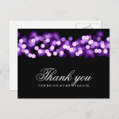 Thank You Bridesmaid Purple Hollywood Glam Postcard (Front/Back)