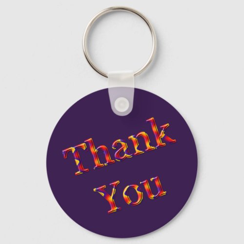 Thank You Bright Colorful Tie_Dye Appreciation Keychain