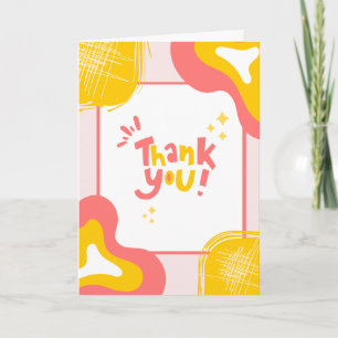 Thank You Bright Modern Fun Colorful Abstract Card