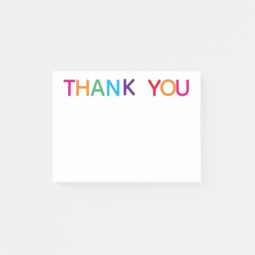 Thank You Bright Multicolored 4 x 3 Post_it Notes